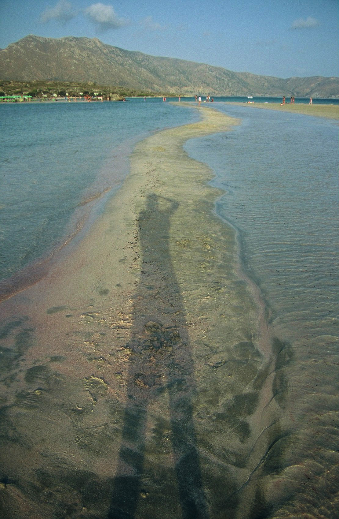Elafonisi - Pink sand, beach, sea, shadow, sand