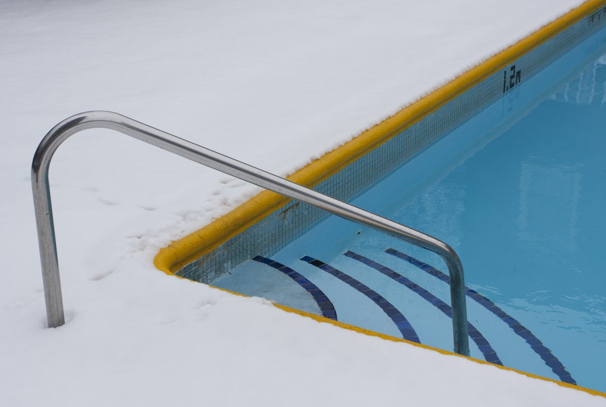 snow, pool