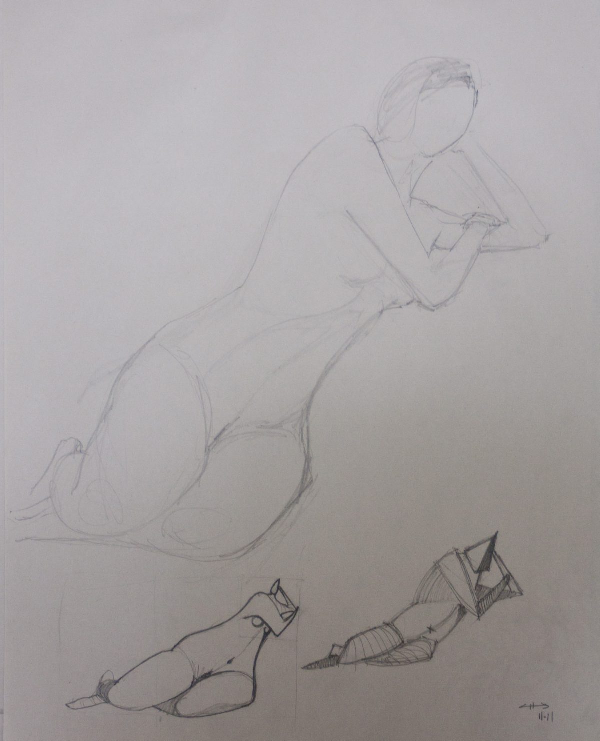 Life drawing - at Basic Enquiry studio.