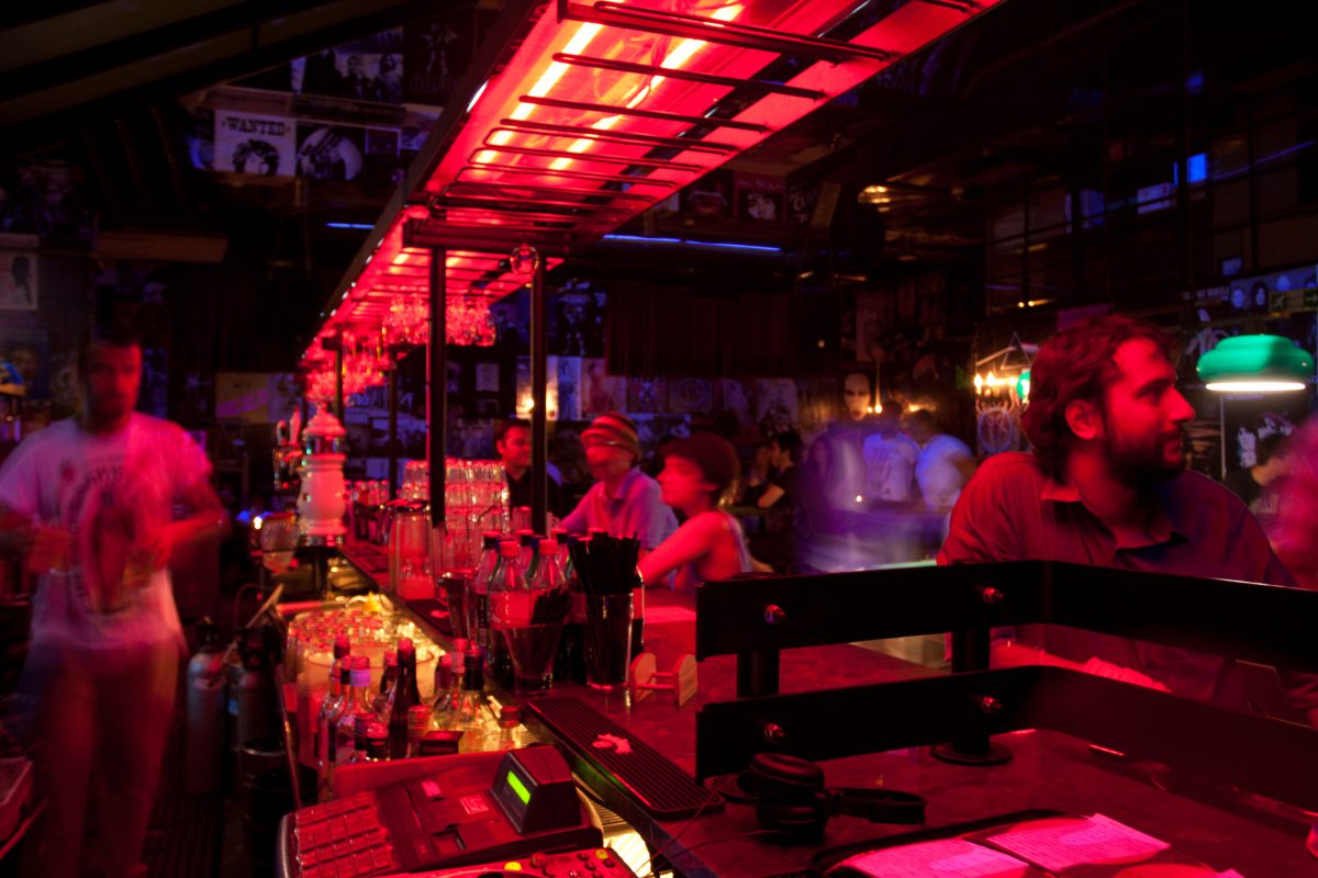 bar, night