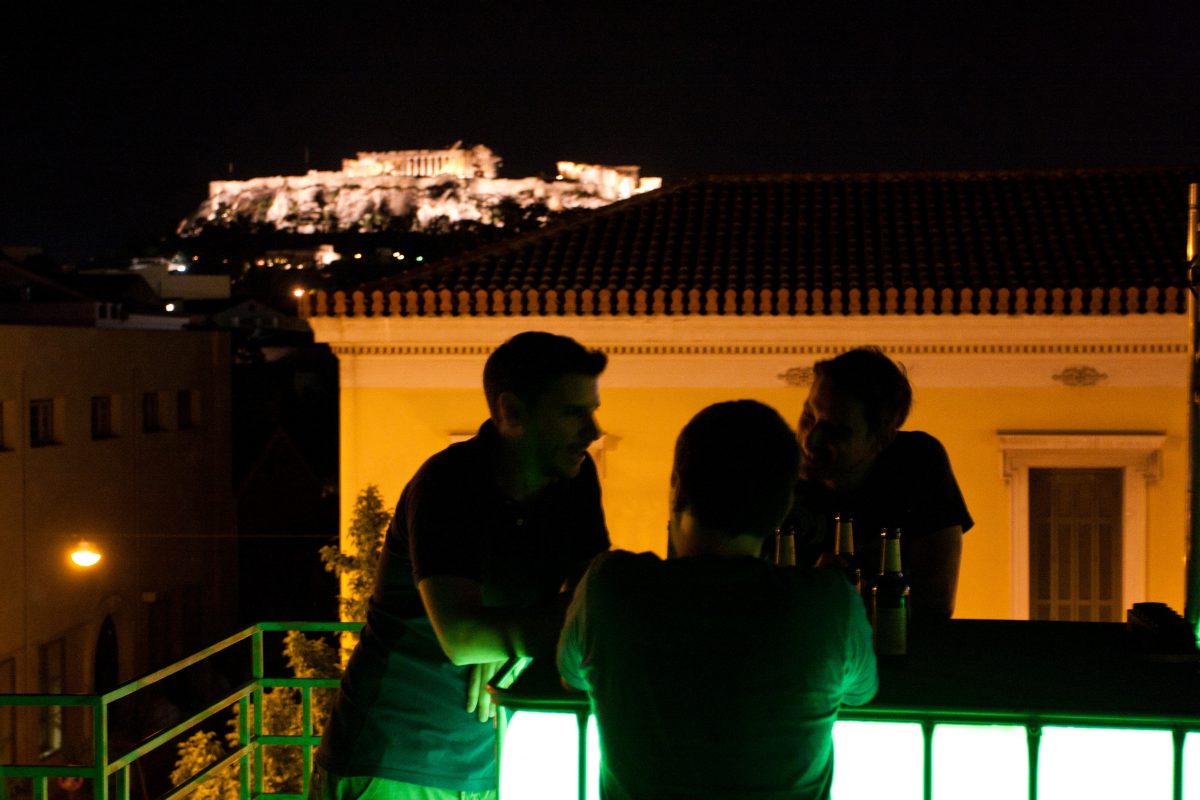 bar, night