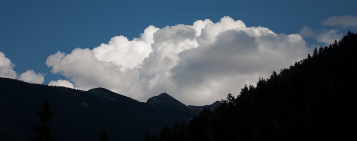 mountain, cloud