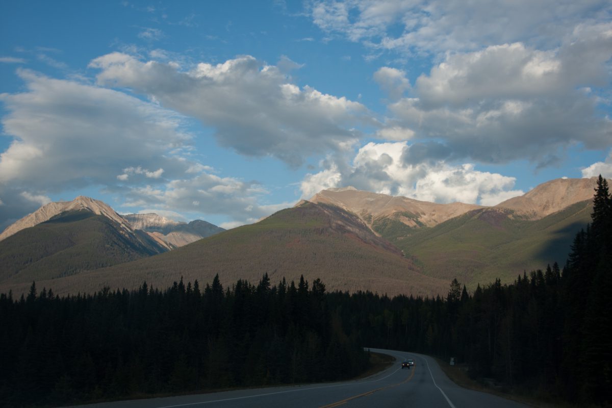 Rockies, mountain, road, cloud