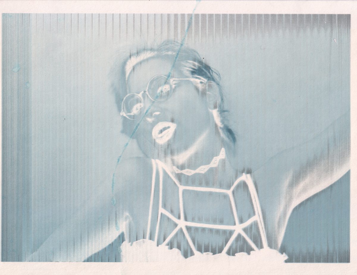 Erica - 28x22cm - Broken inject print, inkjet, glitch, print, ch3, portrait