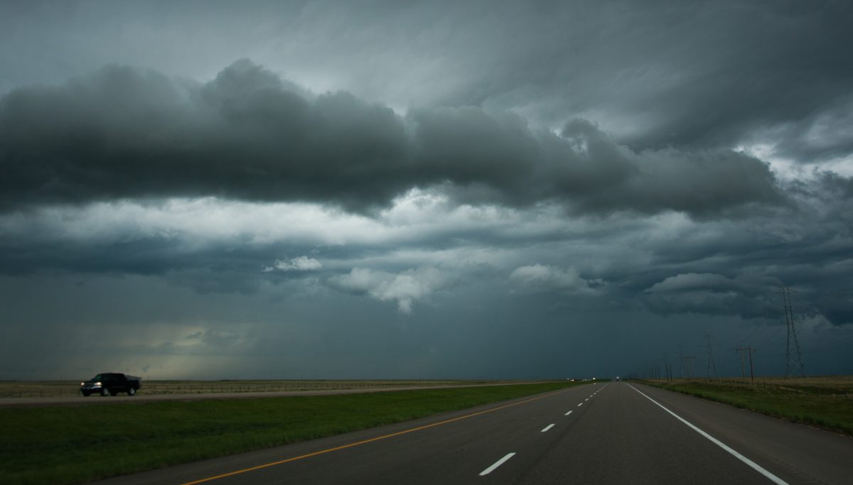 vehicle, cloud, rain, road