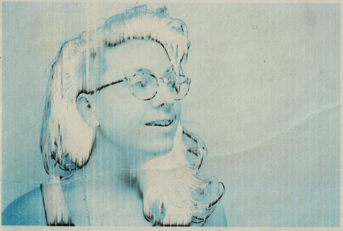 Low on Ink - Portrait printed on jammed inkjet printer., ch3, inkjet, print, glitch, portrait