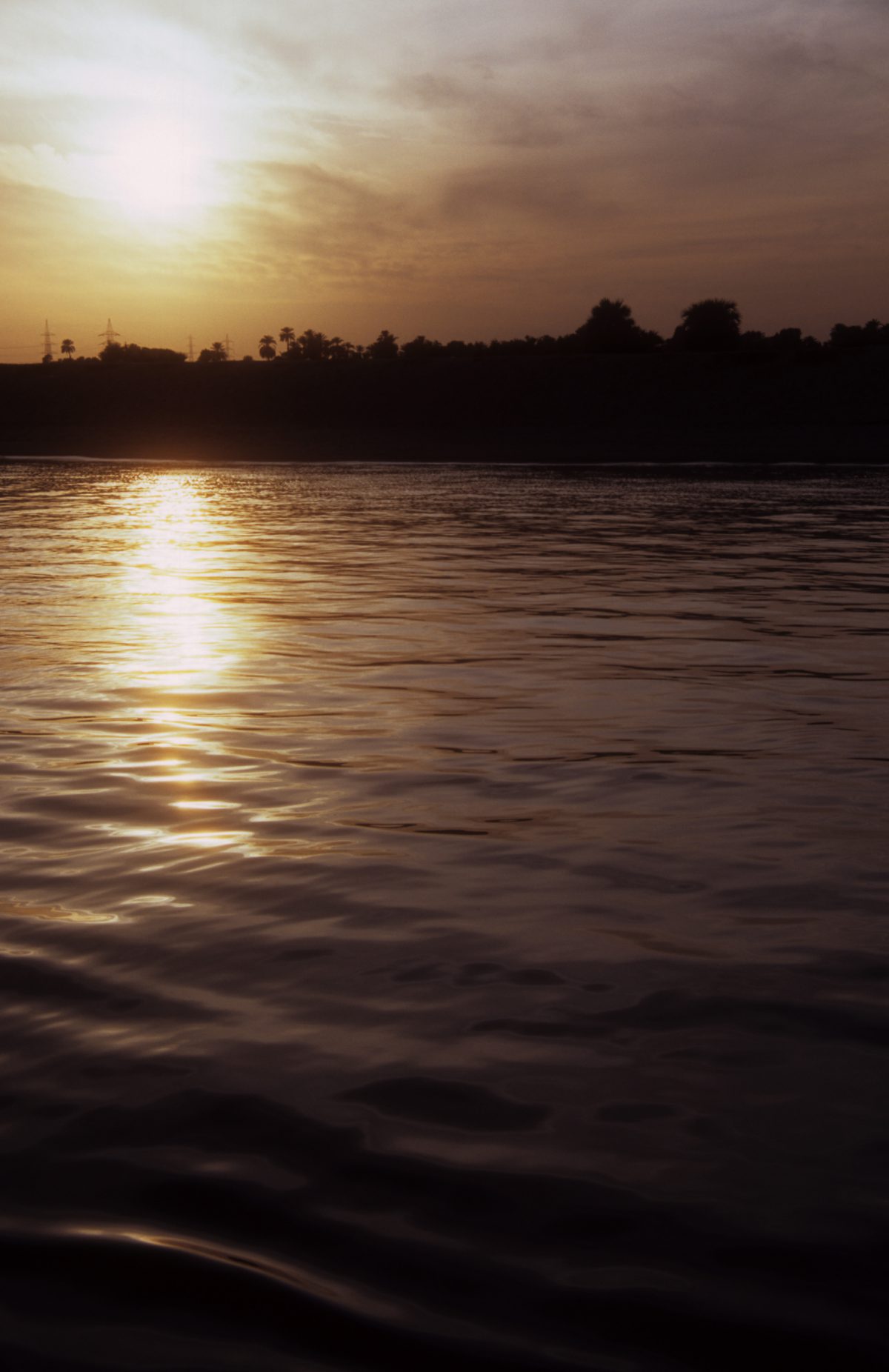 water, sunset