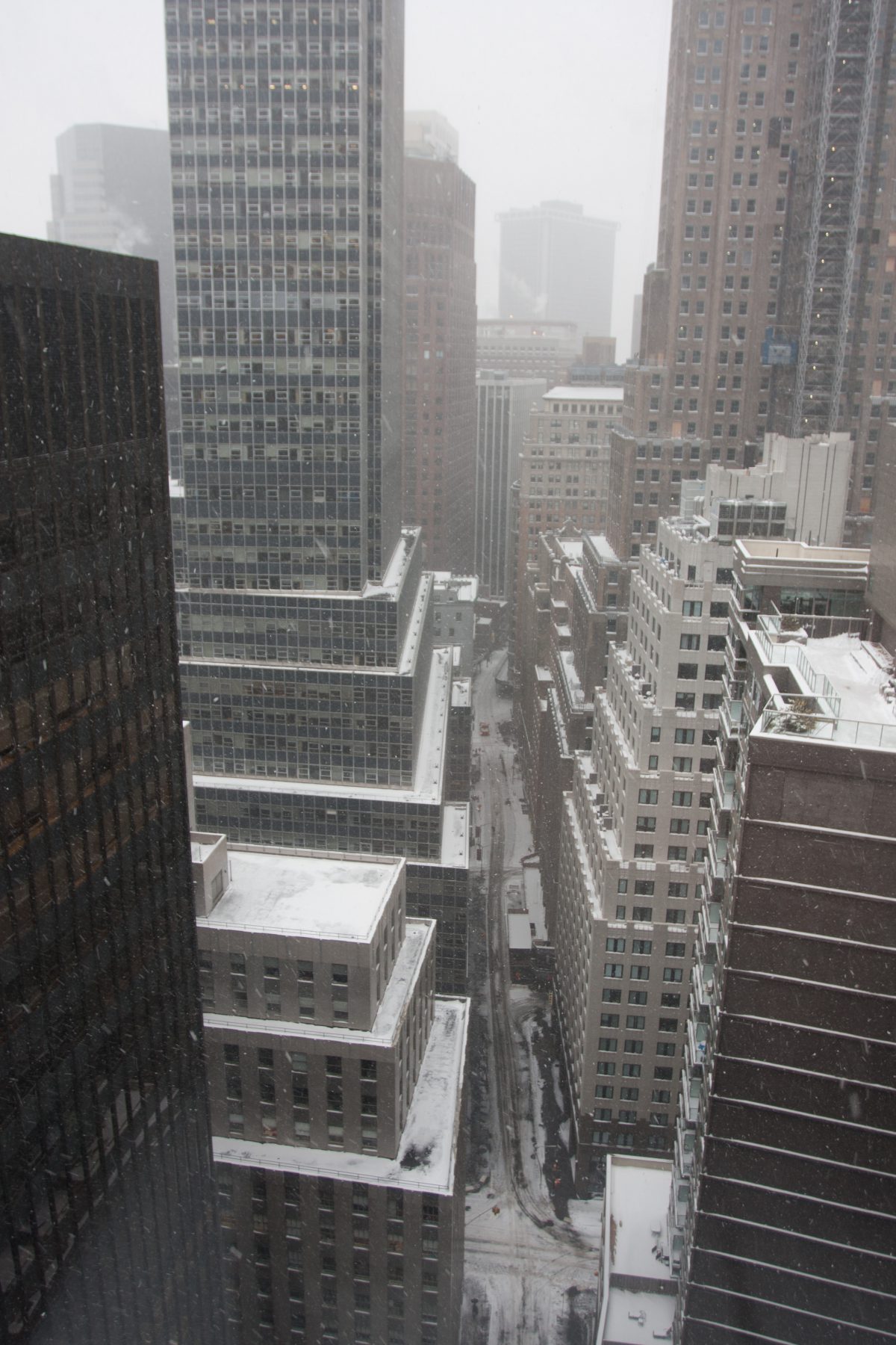 Juno Storm, snow, building, view